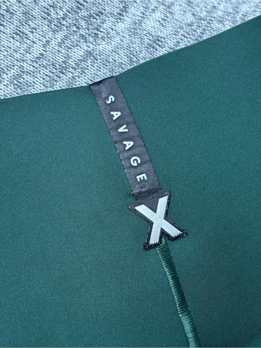 Savage X Fenty High-Waisted Dark Green Active Leggings